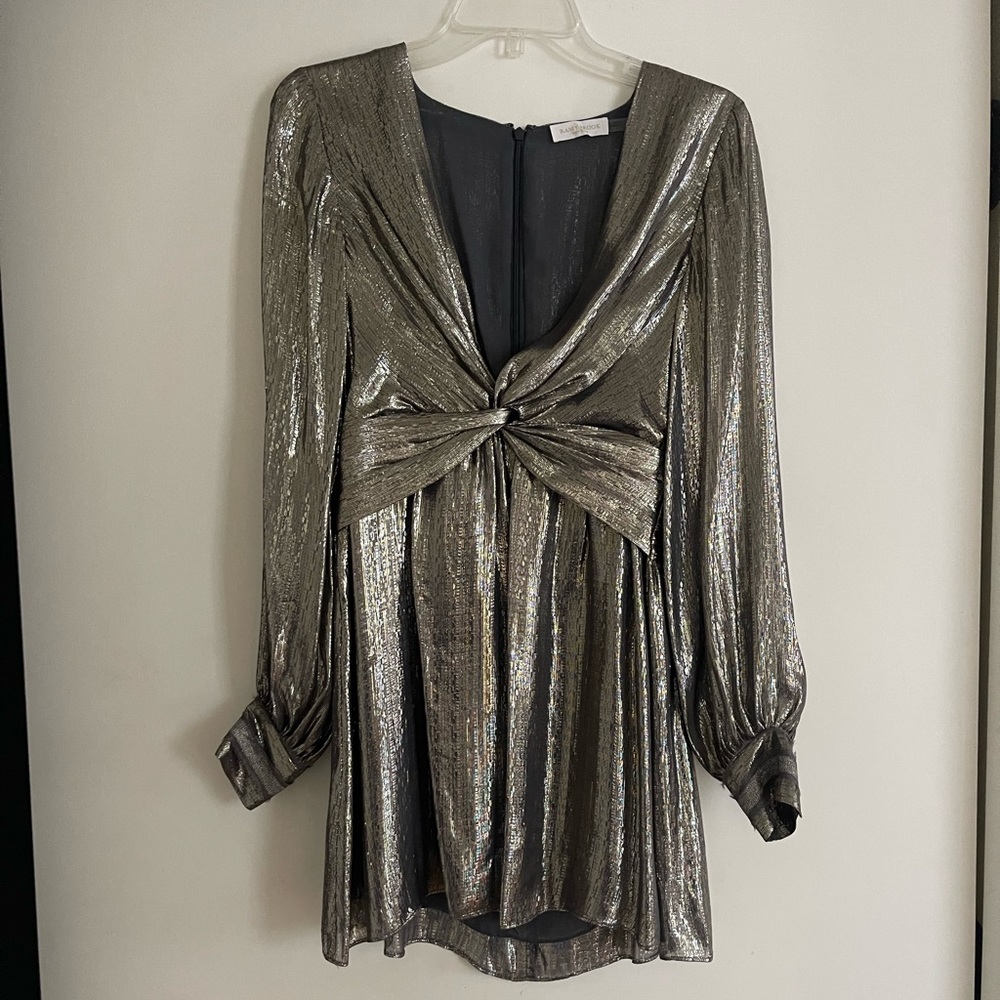 Ramy Brook Mini Long Sleeve Shimmery Dress
